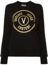 VERSACE JEANS COUTURE LOGO-PRINT COTTON SWEATSHIRT