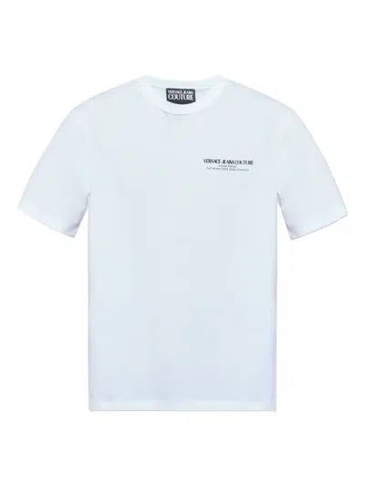 Versace Jeans Couture Logo-print Cotton T-shirt In White