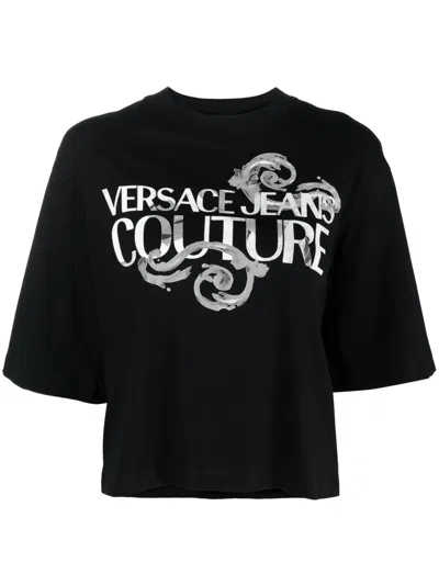 VERSACE JEANS COUTURE LOGO-PRINT COTTON T-SHIRT