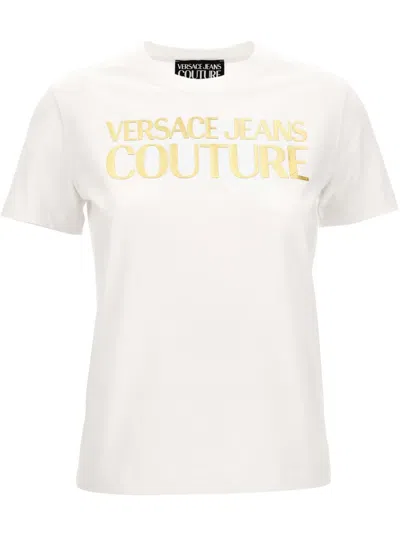 Versace Jeans Couture Logo-print Cotton T-shirt In White