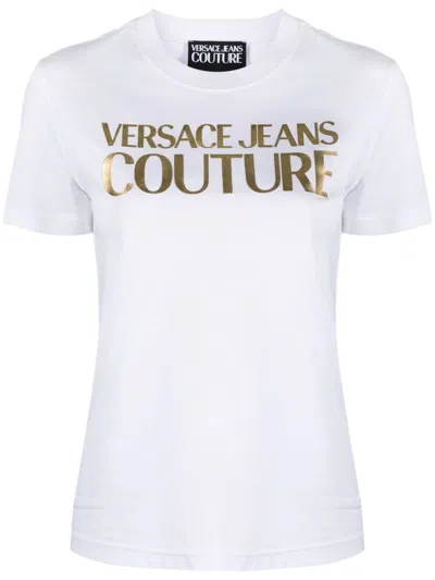 VERSACE JEANS COUTURE LOGO-PRINT COTTON T-SHIRT