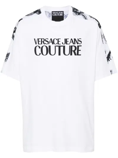 Versace Jeans Couture Logo-print Cotton T-shirt In White