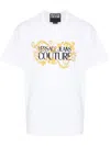 Versace Jeans Couture Baroque Outline Logo T-shirt In White