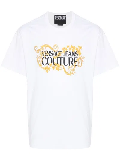 VERSACE JEANS COUTURE LOGO-PRINT COTTON T-SHIRT