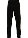 Versace Jeans Couture Logo-print Cotton Track Pants In Black