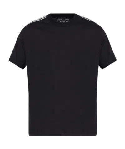 Versace Jeans Couture Logo Print Crewneck T-shirt In Black