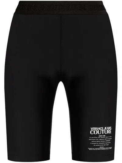 Versace Jeans Couture Logo-print Cycling Shorts In Black