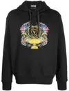 VERSACE JEANS COUTURE LOGO-PRINT HOODIE