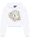 Shop Versace Jeans Couture Logo-print Hoodie In White