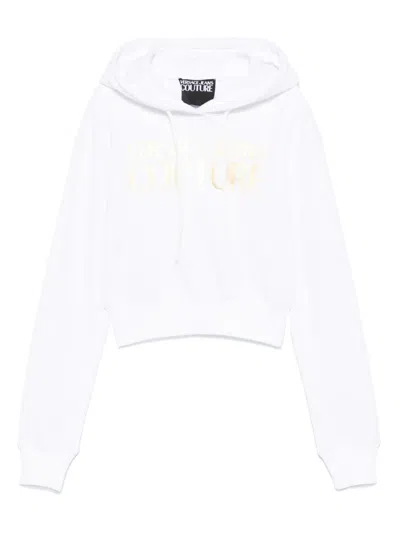Versace Jeans Couture Logo-print Hoodie In White