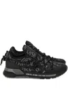Versace Jeans Couture Logo-print Lace-up Sneakers In Black