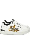 Versace Jeans Couture Logo-print Leather Trainers In White
