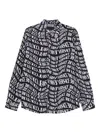 Versace Jeans Couture Logo-print Long-sleeves Shirt In Black