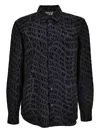 Versace Jeans Couture Printed Shirt In Black