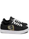 Versace Jeans Couture Logo-print Sneakers In Black