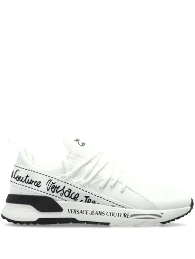 Versace Jeans Couture Logo-print Sneakers In White