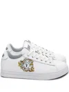 Versace Jeans Couture Logo-print Sneakers In White
