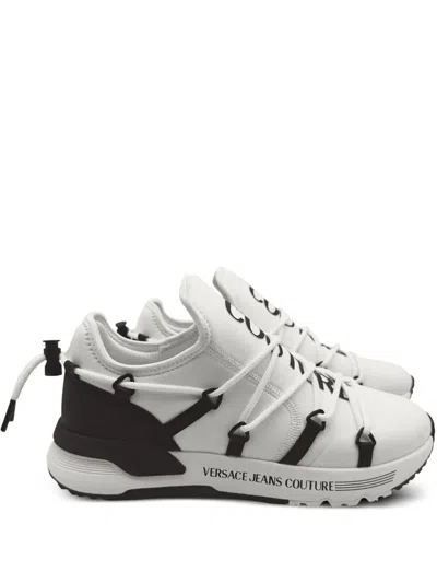 Versace Jeans Couture Logo-print Sneakers In White