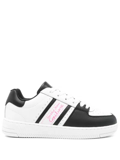 Versace Jeans Couture Logo-print Sneakers In White