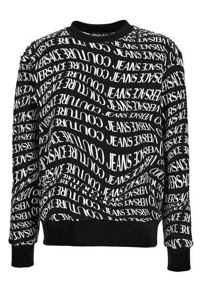Versace Jeans Couture Logo-print Sweatshirt In Black