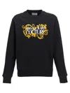Versace Jeans Couture Logo-print Cotton Sweatshirt In Black