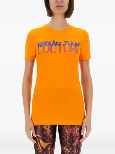 VERSACE JEANS COUTURE LOGO-PRINT T-SHIRT