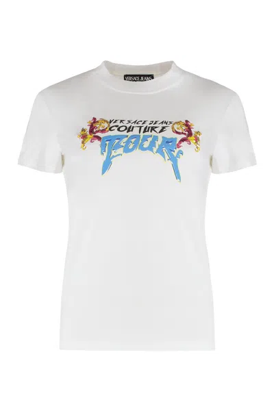 VERSACE JEANS COUTURE VERSACE JEANS COUTURE LOGO PRINT T-SHIRT