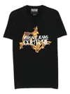 Versace Jeans Couture Crew Neck T-shirt With Print In Black