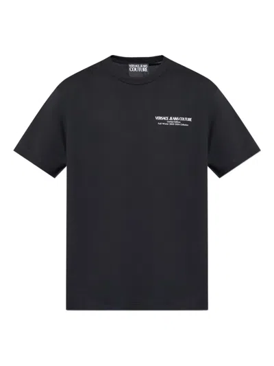 Versace Jeans Couture Logo-print T-shirt In Black