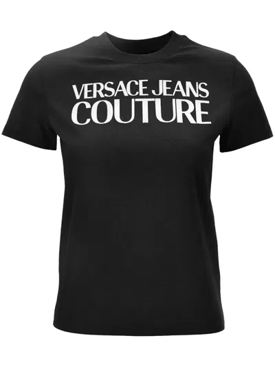 Versace Jeans Couture Logo-print T-shirt In 899 Black