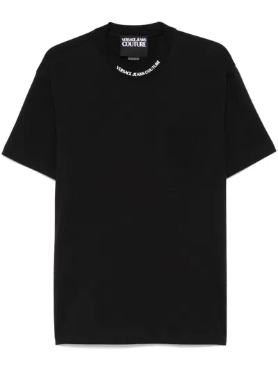 Versace Jeans Couture Logo-print T-shirt In Black