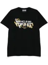 Versace Jeans Couture Baroque Logo Crew Neck T-shirt In Black
