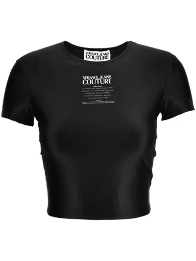 Versace Jeans Couture Logo-print T-shirt In Black