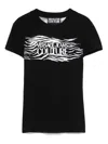 Versace Jeans Couture Graphic Print Logo T-shirt In Cotton In Black