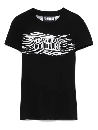 VERSACE JEANS COUTURE LOGO-PRINT T-SHIRT