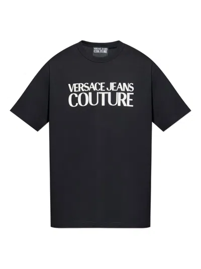 Versace Jeans Couture Logo-print T-shirt In Black