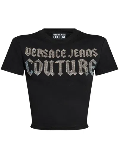 Versace Jeans Couture Logo-print T-shirt In Black