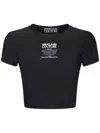 Versace Jeans Couture Black & Pink Chromo Couture Logo T-shirt In Black