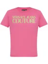 Versace Jeans Couture Logo-print T-shirt In Pink