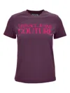 Versace Jeans Couture Logo-print T-shirt In Purple
