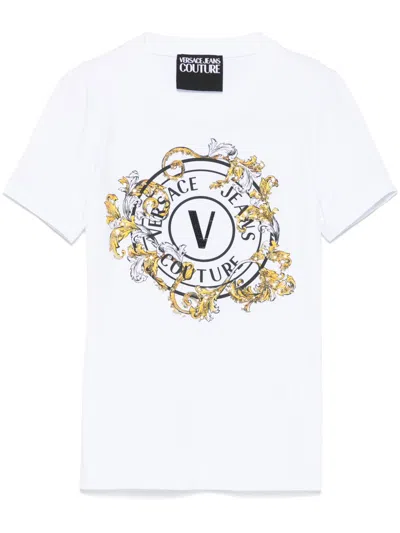 Versace Jeans Couture Logo-print T-shirt In White