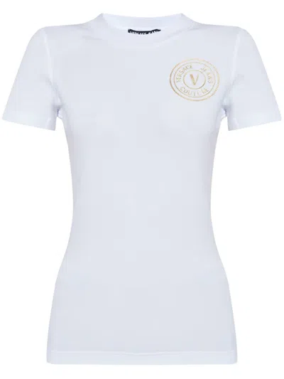 Versace Jeans Couture Logo-print T-shirt In White