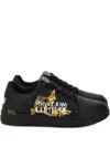 Versace Jeans Couture Logo-print Trainers In Black