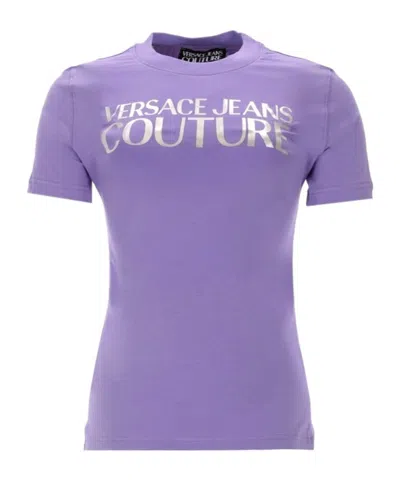 Versace Jeans Couture Logo Print T-shirt In Pink