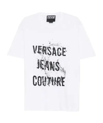 Versace Jeans Couture Logo Print T-shirt In White