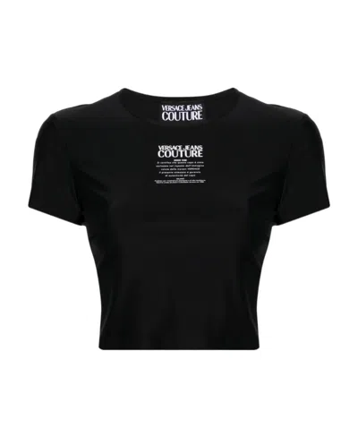 Versace Jeans Couture Logo-printed Crewneck Cropped T-shirt