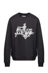 Versace Jeans Couture Logo Printed Crewneck Sweatshirt In Black