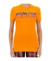 Versace Jeans Couture Logo Printed Crewneck T-shirt In Orange