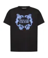 Versace Jeans Couture Logo-printed Crewneck T-shirt In Black