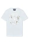 Versace Jeans Couture Logo Printed Crewneck T-shirt In White